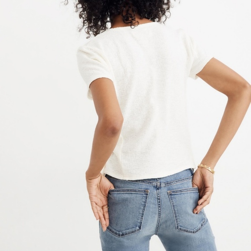 Madewell Texture & Thread Wrap-Tie Top - Picture 3 of 4